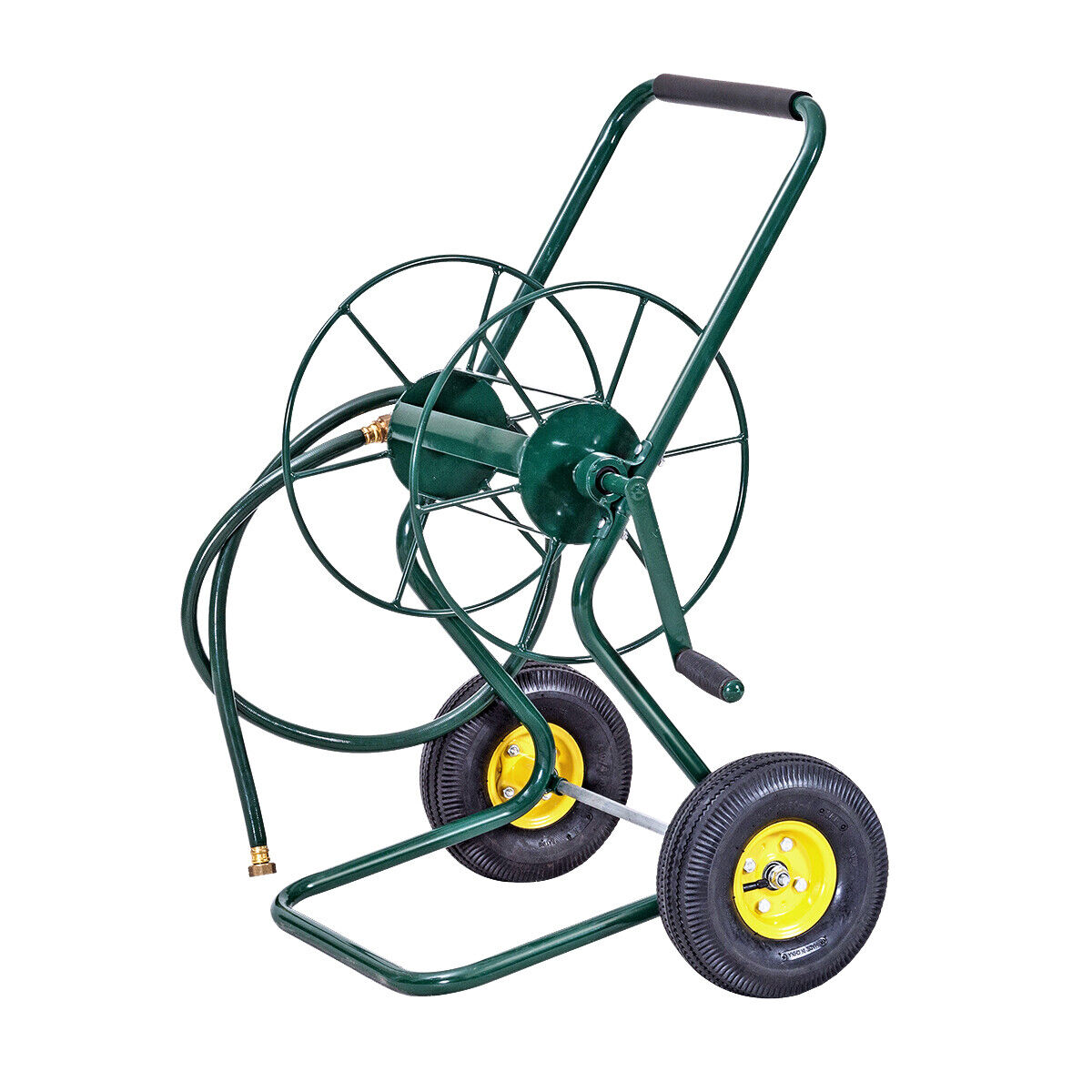 Garden Steel Frame Wheeled Hose Reel Cart