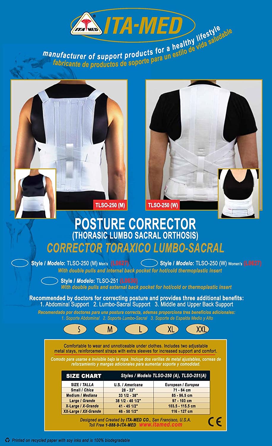 ITA-MED Posture Corrector for Men