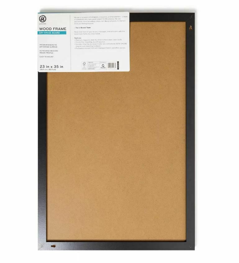 U Brands 23"x35" Magnetic Dry Erase Board